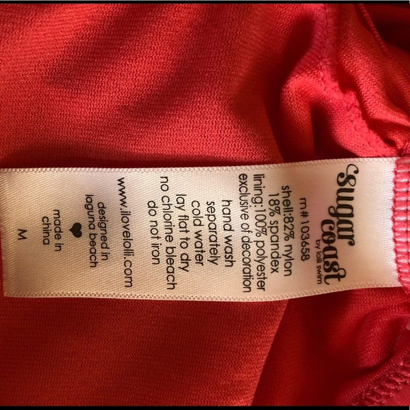 Sugar Coast one piece coral swimsuit NWT - Picture 6 of 8